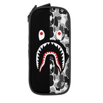Bape Shark Camo didelės talpos pieštukinė, didelė pieštukinė krepšys su užtrauktuku, pieštukinė mokyklai, koledžui, studentui, biuro reikmenims