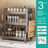 Kitchen Countertop Spice Storage Rack Household Multifunctional Knife Holder Chopsticks Spices Multifunctional Storage Rack blue