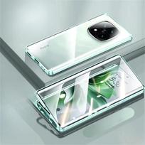 360 Dvipusis Stiklinis Telefono Dėklas Xiaomi Redmi Note 14 Pro 5G Metalinis Magnetinis Objektyvo Apsauga Mi POCO X7 Pro Viršelis Coque Redmi Note14Pro Plus white