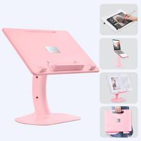 Eary Reading Desk Laptop Stand Desktop Multi-functional Portable Tablet Laptop Desk Angle Adjustable Reading Holder Book Stand rožinė