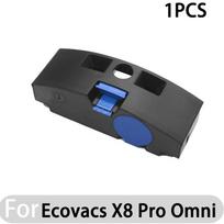 Suderinamas su Ecovacs X8 Pro Omni priedais: pagrindiniu šoniniu šepetėliu, HEPA filtru, šluoste, dulkių maišeliu - atsarginės dalys pilka