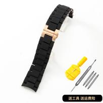 Guminė silikoninė plieninė laikrodžio apyrankė Armani laikrodžio dirželiui Ar5890 AR5905 AR5906 AR5919 AR5920 AR5858 Vyriška 23mm Moteriška 20mm Laikrodžio apyrankė 23mm black