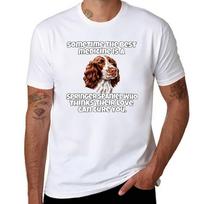 Springer Spaniel Dog Owner Gifts Sometime The Best Medicine Is A Springer Spaniel T-Shirt man t shirt heavy cotton T-Shirt 3XL gray
