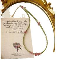 Summer Niche New Chinese Style Olivine Irregular Necklace necklace beige