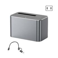 3.5/2.5Inch Hard Drive Disk Case Box With USB 3.0 Interfaces Supports Up To 20TB  SSD Enclosure Adapter Aluminum gray