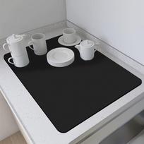 Diatom Mud Water-Absorbing Drain Mat: Stain-Proof, Easy-Clean, Heat-Resistant Kitchen Table Mat 20x30cm tamsiai mėlyna spalva