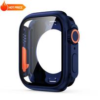 New Screen Protector for Apple Watch 46mm 45mm 44mm 40 41 42mm Hard PC Front Rear Bumper Case iwatch 10 9 8 7 SE 6 5 45mm Series 9 8 7