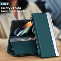 Samsung Galaxy Z Fold 7 6 5 4 5G magnetinis atvartas odinis dėklas su rašiklio laikikliu ir S PEN dėklu Z Fold7 Fold6 Fold5 For Galaxy Z Fold 7 black