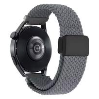 Nailono magnetinis sagtis dirželis skirta AMAZFIT BALANCE 2 BIP 6 5 Active 2 GTR 4 3 2e GTS 4 mini 3 2 20mm/22mm apyrankės Kvėpuojanti apyrankė 1Pcs 20mm black