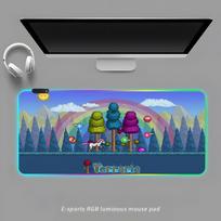 Terraria Pelės kilimėlis RGB Žaidimų pelės kilimėlis Stalo kilimėlis HD Žaidėjo Didelis LED apšvietimas XXL Pelės kilimėliai RGB700x300x4mm