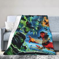 Ninjago flanelinis pledas Šiltas rudens lovatiesė svetainei sofai lovai Dangalas vaikams berniukams mergaitėms Raštas 130x150cm