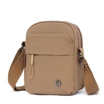 Mobile Phone Cross-body Bag, Casual  layer Passport Small Bag, Women's Lightweight Bag kava