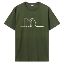 La Linea Žvejybos marškinėliai Naujovė Grynos medvilnės viršutiniai drabužiai Apvali apykaklė Harajuku marškinėliai Gimtadienio dovana Drabužiai Unisex Streetwear marškinėliai 4XL įvairiaspalvis
