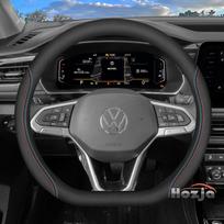 Odinis automobilio vairo užvalkalas Volkswagen Tiguan T-roc T-cross Tayron Polo Id4 Caddy Atlas Crafter Virtus 2025 priedams black