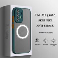 Prabangus magnetinis belaidžio įkrovimo dėklas, skirtas Samsung A53 A54 A55 A52 A52S A35 A34 A33 A32 A14 A12 A13 A71 5G, atsparus smūgiams, matinis dangtelis Galaxy A72
