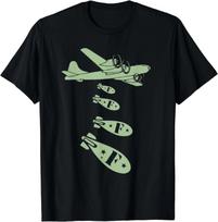 Funny Slang Bomber Dropping F-Bombs T-Shirt S beige