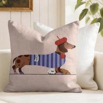 Mielas takso pagalvės užvalkalas Natūralaus lino pagalvės užvalkalas Dvipusės spaudos pagalvės užvalkalas Sofa namų dekoravimui Peach skin 18*18(CM)-1Pcs gray