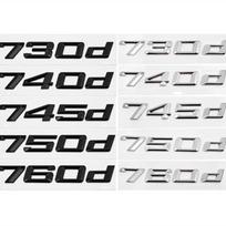 3D ABS Automobilio Galinės Bagažinės Raidės Logotipo Ženklelis Emblema Lipdukas BMW 7 Serijai 730d 740d 745d 750d 760d E38 E65 E66 F01 F02 G11 G12 745d sidabras