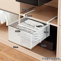 Po lentynos pakabinama ištraukiama stalčiaus krepšelio anglies plieno drabužių spintos organizatoriaus dėklas drabužiams, kojinėms, erdvę taupantis laikymo stalčius 1pc storage drawer