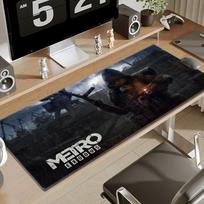 Mouse Pad Large rubber mouse pad with lock edge computer gamer HD Metro Exodus printing desk pad keyboard pad 30cmx60cm(11.8x23.6inch) gray