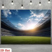 Soccer Stadium Field Wall Tapestry Sports Fan Cave Decor Football Arena View Landscape Poster Backdrop for Boys Room Man Cave 130X150CM gray
