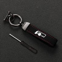Aukščiausios kokybės zomšinis automobilio raktų pakabukas Metalinis patvarus raktų žiedas Volkswagen VW Polo Golf T5 Caddy T4 Touran Golf GTI Passat Scirocco Tiguan En4 black