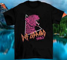 Rare Def Leppard 1983 Pink Leopard Black Size S to 234XL Unisex T-Shirt L pink