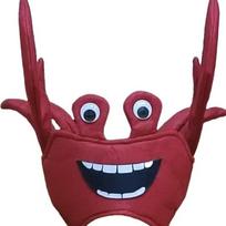 Red Crab Lobster Hat Children's Animal Costume for Cosplay and Role Play One Size brown