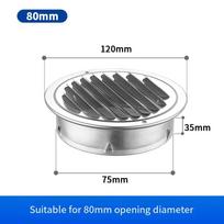 Air Vent Grille 70-200mm Stainless Steel Insect  Grill Ventilation Cover Round Shape Stainless Steel Vent For Pest Prevention