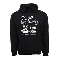 EL Cortez Hotel And Casino Las Vegas Graphic  Hoodie L black