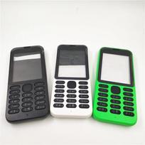 Plastic Full Housing For Nokia 215 (2015) Full Complete Mobile Phone Housing Cover Case English Keypad balta