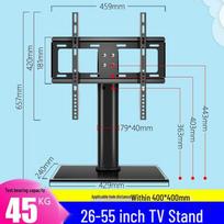 Universalus TV stovas ir paaukštinimas be skylių 32-75 colių ekranams 32 inch