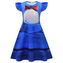 26323 Kid Girls Five Nights at Freddy's Bow Print Blue Dress 150cm mėlyna