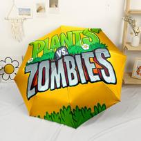 Plants Vs Zombies Adventure Compact Travel Automatic Umbrella with 8-Rib Lightweight Perfect for Outdoor Adventures Outdoor Accessory