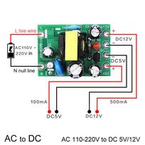 Mini kintamosios srovės ir nuolatinės srovės keitiklis Ac110V 220V į nuolatinės srovės 12V 0,2A+5V modulinė plokštė one size