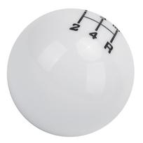 M12x1.25 Gear Shift Knob Head 5Speed WearResistant with 3 Adapter Universal Automobile Accessory(White ) white