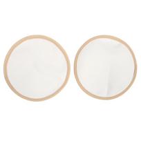 2Pcs Castor Oil Breast Pack Wrap Reusable Leak Proof Washable Nursing Pad for Care Assistant white