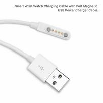 Magnetic Charger Usb 2.0 Charging Cable Cord Power 4 Pin For Smart Watch Kw88 one size white