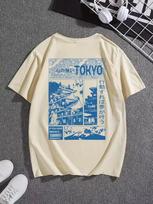 Great Wave Mount Fuji Graphic T-and kids tshirt Men Women Streetwear Aesthetic Urban Casual Short Sleeve Cotton Tops 120 gray