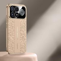 Skirta XIAOMI Redmi K100Pro K100 ProMax Odinis graviruotas smūgiams atsparus dėklas Skirta POCO F9 Ultra Pro Padengtas palaimingų debesų tekstūros dangtelis Redmi K100 Pro auksas