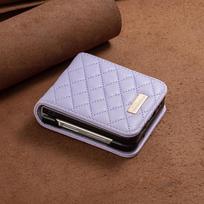 Prabangus odinis dėklas Samsung Galaxy Z Flip 7 FE 6 5 4 3 5G Flip4 Flip5 Atsparus smūgiams Apsauginis dangtelis Maišelis Odos pojūtis Fundas for Z Flip 7FE violetinė