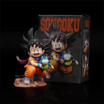 Dragon Ball Handmade Q Version Childhood Goku Periphery Gift Desktop Car Trendy Play Ornament Anime Model Gift black
