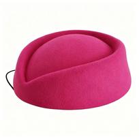 Stilinga Rudens/Žiemos Vilnos Skrybėlaitė Stiuardesei Moteriška Retro Prancūziško Etiketo Skrybėlė One Size (Approx. 57-58CM) red