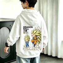 Dragon Ball Super  Goku children's hooded shirt - Super Instinct - Goya - Beast Vegeta - Printed baby hoodie 140 white