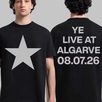 Bully Kanye West Live in Metropolitano Algarve Stadium Shirt 2026 Summer Men Women Harajuku Cotton Streetwear Y2K Short Sleeved M beige