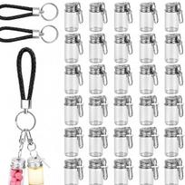 Catcan Mini Spice Keychain Bottles 32 Pack 7ml Seasoning Keychain with Aluminum Lids  Wedding Favors Travel BBQ Accessories gray