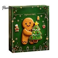 Advent Calendar for Kids Adults 2026 Gingerbread Man Calendar, 24 Day Christmas Countdown Decoration Tree Hanging Decor Adults, Festive Holiday black
