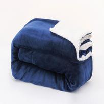 Žieminė vilna antklodė suaugusiems stora šilta žieminė dvipusė vienspalvė kelionių biuro antklodė sofa 130x160cm tamsiai mėlyna spalva