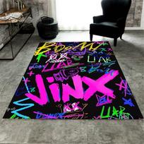 Animacinis filmas Jinx Arcane: League of Legends kilimas, skirtas svetainei, kilimėliai Neslystantis vonios kilimėlis įėjimo durų kilimėlis, spausdintas kilimas 60cm x 90cm
