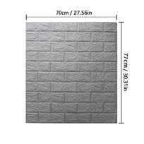 1/5/10 vnt. 70 * 77 cm Tapetai Lipnūs vandeniui ir drėgmei 3D trimačiai miegamojo fono sienų atnaujinimo putplasčio plyta 1pcs 70*77cm sidabras
